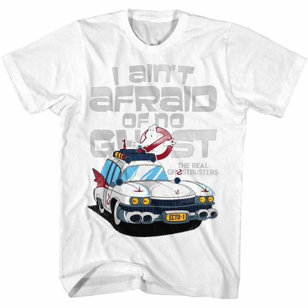 Real Ghostbusters Aintafraid White T-Shirt Mens Womens Tees Top M