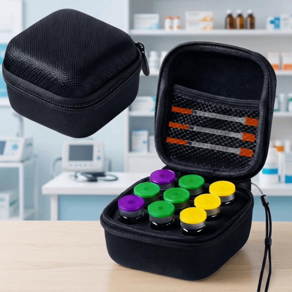 10ML Insulin Vial Storage Case Waterproof 9 Slots Essential Oil Case Wear-resistant Dust-proof Insulin Organizer for Home