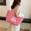 2025 New Colorful Reversible Canvas Tote Bag Striped Shoulder Bag