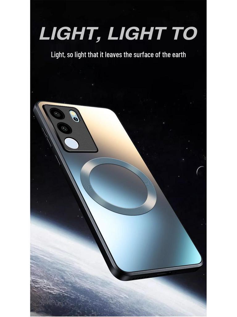 Vivo S17 Pro Magnetic Frosted Protective Phone Case - Advanced Full Coverage Anti-Fall Hard Shell 5G.