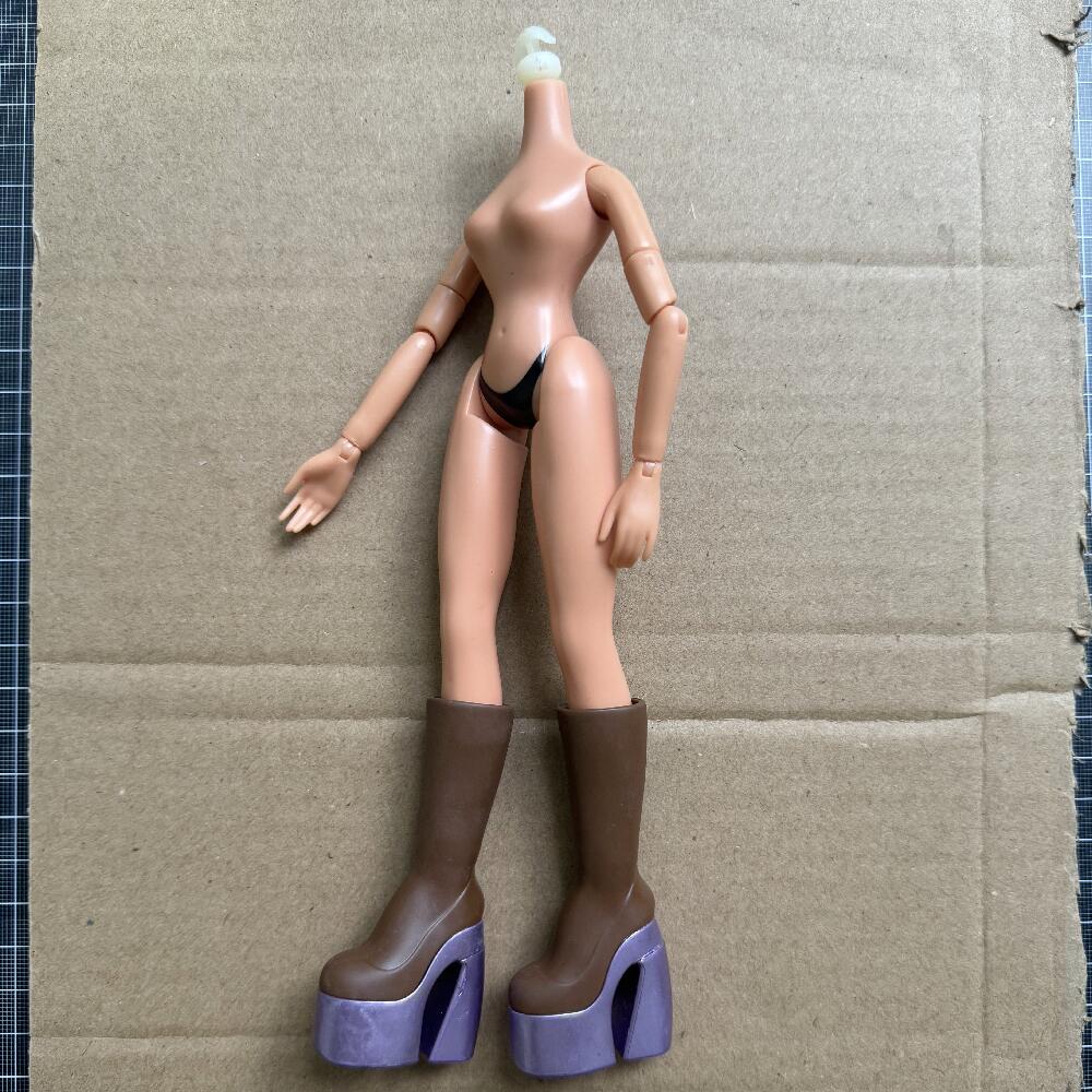 2001 Version Original Brazz Body Multi-Joints Movable Vintage Rare Face Doll Heads Doll Shoes DIY Parts