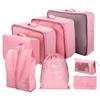 8PCS/Set for Travel Organizer Bags Accessories Luggage Suitcase Organizer Waterproof Wash Bag Clothes Organizer Pouch
