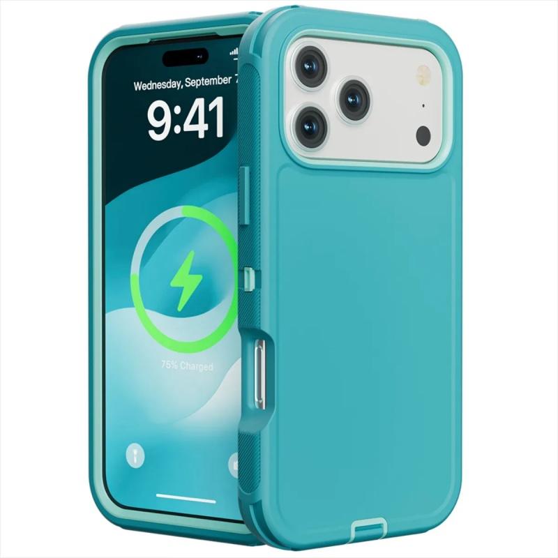 Custodia per telefono 3 in 1 Resistente Militare Antipolvere per iPhone 17 16E 15 16 14 Plus 13 12 MINI 11 17 Pro Max 17 Air Copertura Protettiva