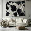 Cow Leopard Pattern Wall Tapestry Aesthetic Wall Hanging Printed Fabric Blanket Decorative Tapestries for Bedroom Living Room Home Decor