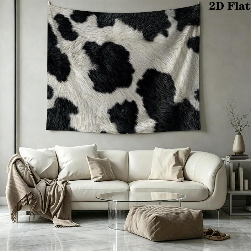 Cow Leopard Pattern Wall Tapestry Aesthetic Wall Hanging Printed Fabric Blanket Decorative Tapestries for Bedroom Living Room Home Decor