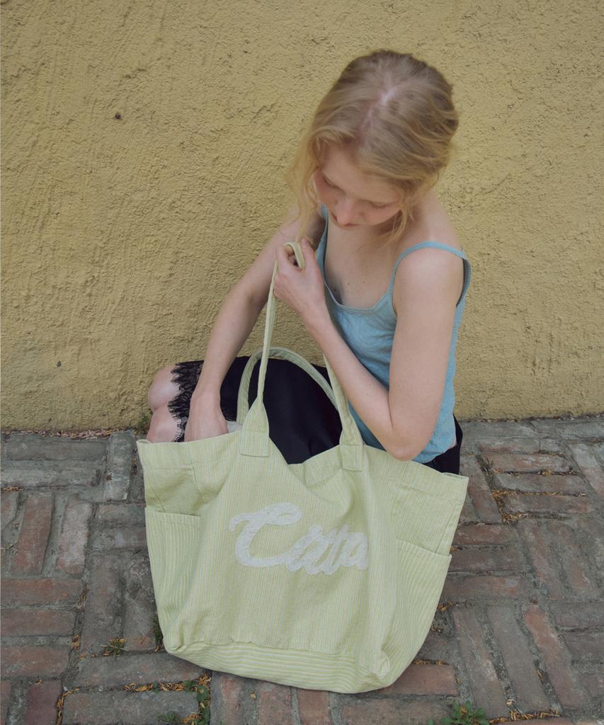 Citta Stripe Eco Bag_Cta953(Yellow)