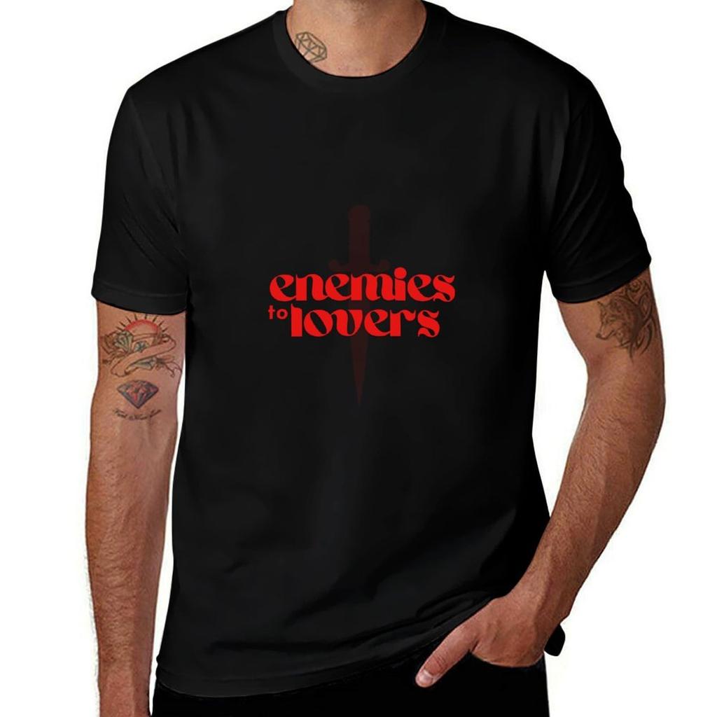 Enemies to lovers T-Shirt black cotton t-shirt plain for man package man t shirt cotton T-Shirt