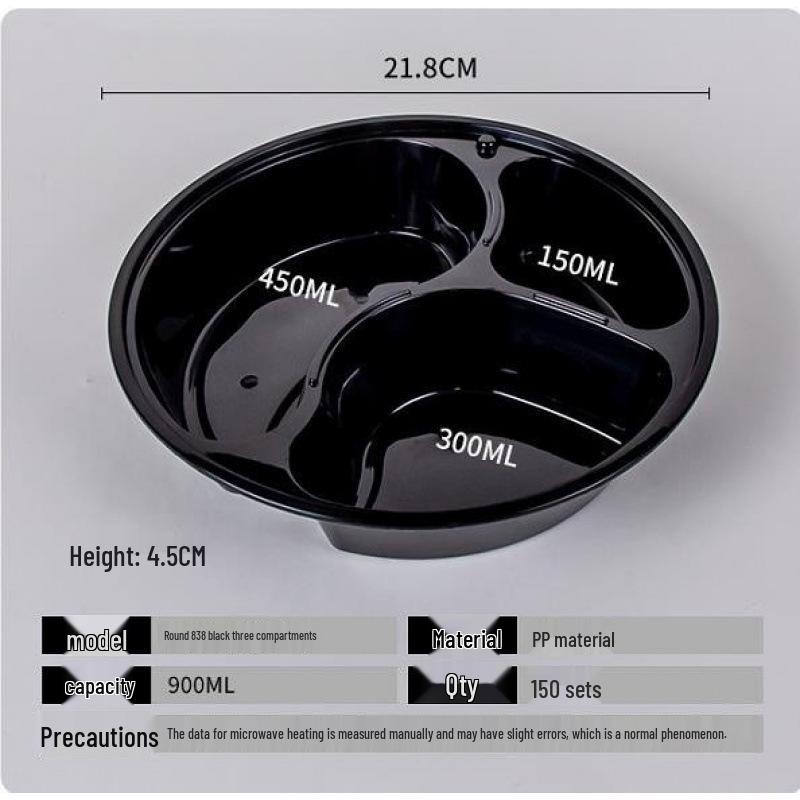 Custom Multi-Compartment Disposable Food Containers - 4, 5, or More Compartments - Takeaway Bento Fast Food Boxes, Rectangular Lunch Boxes