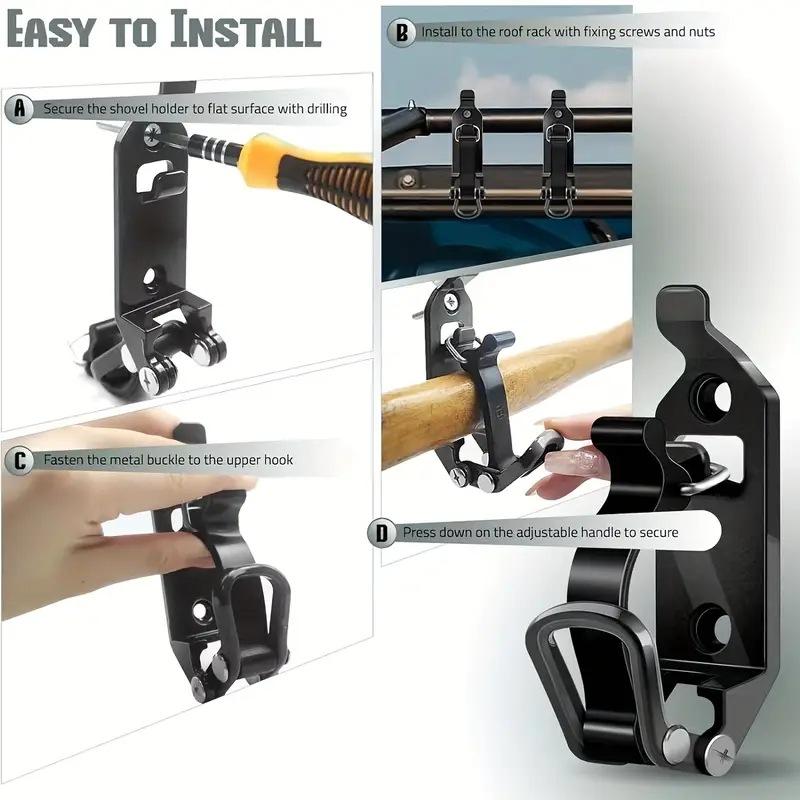 Tool Fixing Bracket Wall Mounting Bracket For Car Roof Rack Shovel Ax Quick Release Clamp Shovel Bracket Car Rv Boat Bracket