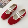 Fashion IPPEUM Ballet Sneakers Flats Round Toe 2025 New Red Ballerina Shoes Woman