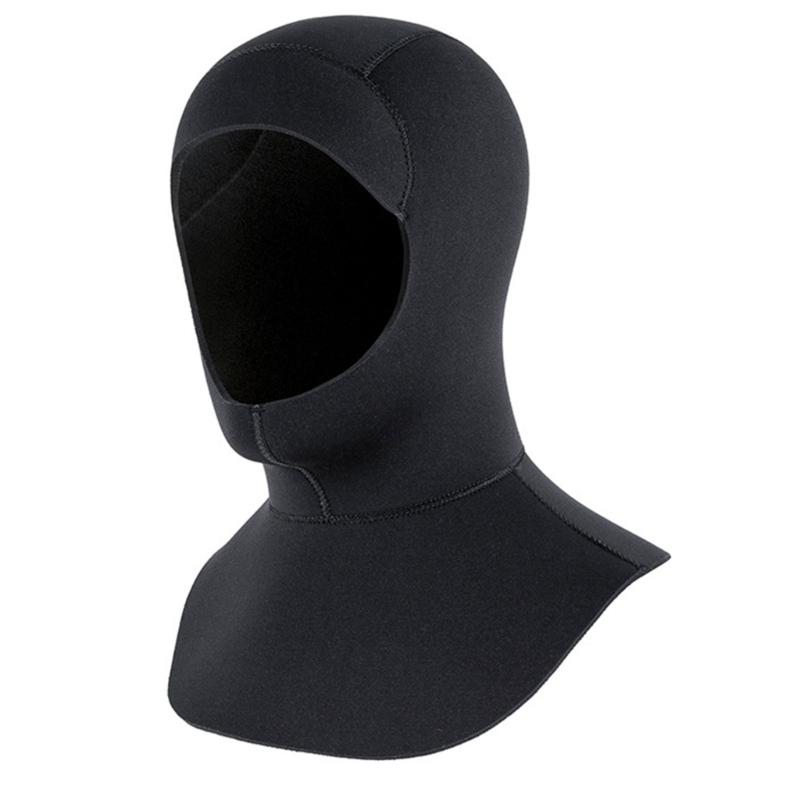 

Unsiex Thermal Snorkeling Hood With Ear Covers Full Head Neck Coverage Diving Hood For Cold Water Swimming Diving S чорний