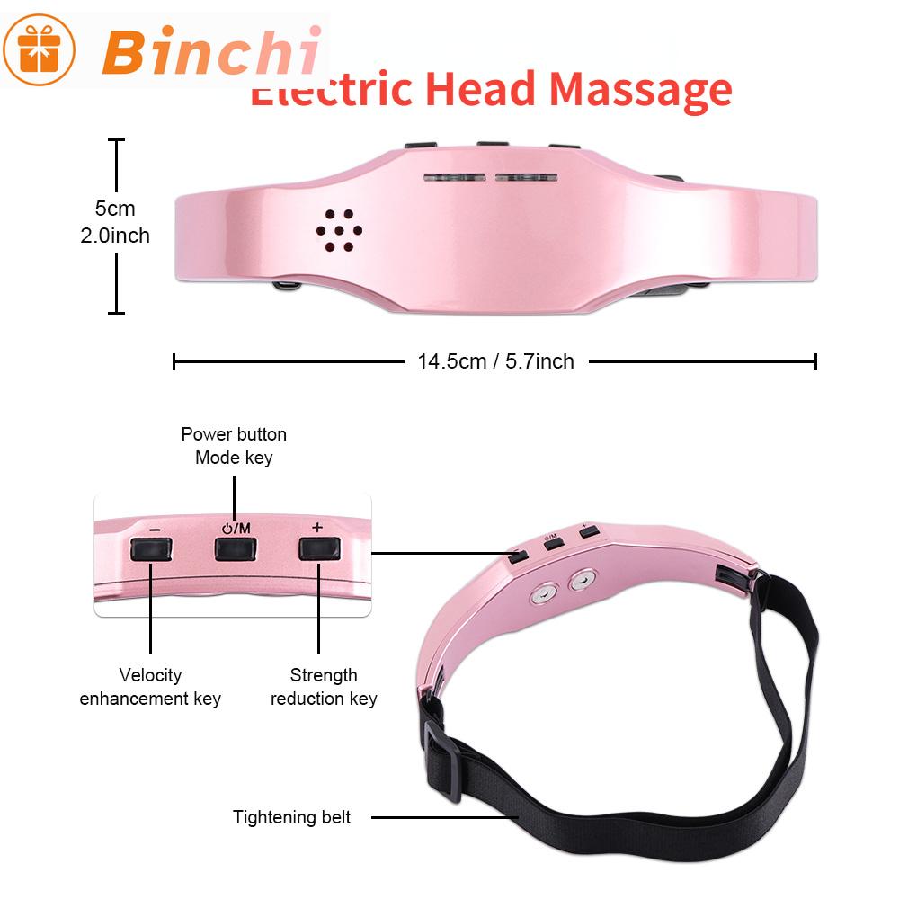 Electric Head Massager Migraine Release Therapy Recharge Machine Head Relax Improve Sleep Health Stress Relief Brain Massager