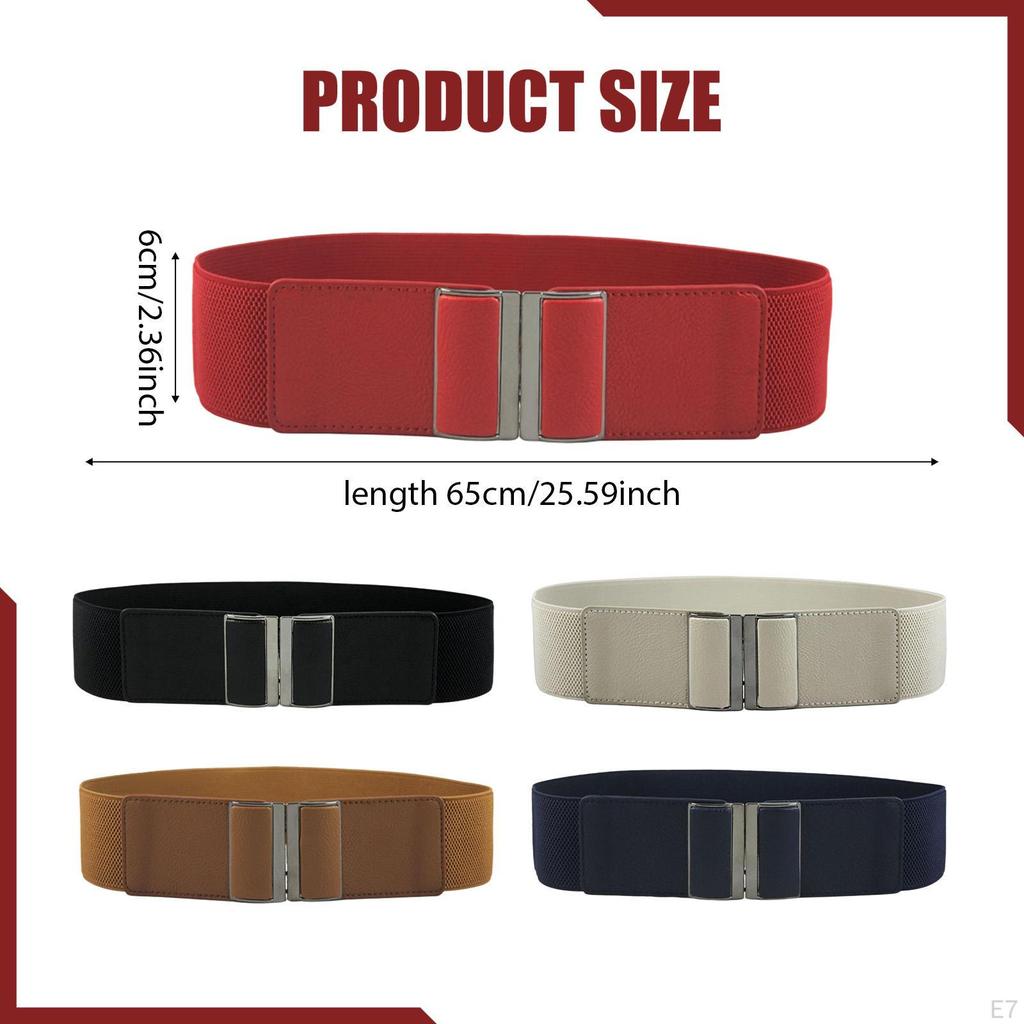 Women Wide Elastic Waist Belt Chunky for Jeans Weddings Dating Shirts Pants