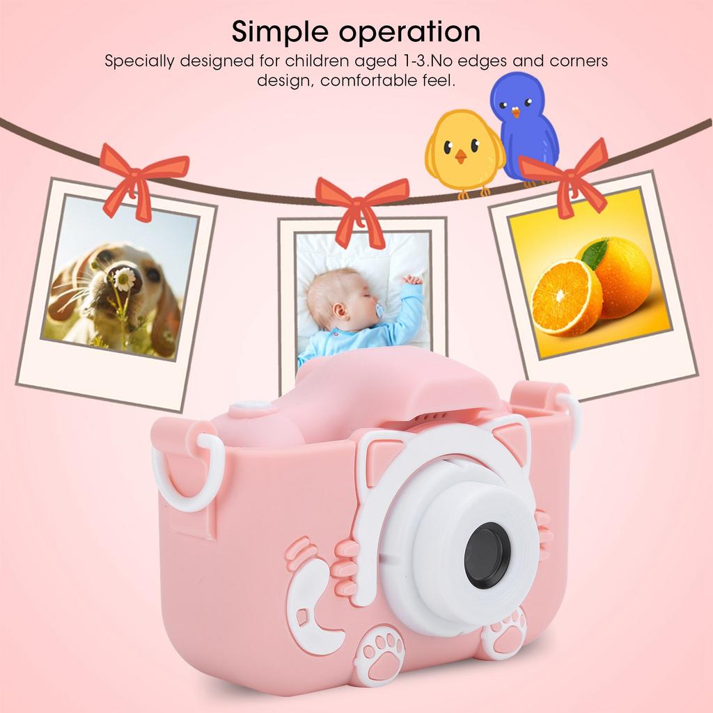 Children Digital Camera Video Recorder Kids 12MP Dual Lens with 32G Memory Card and Card Reader