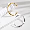 Minimalist Open Cuff Bangle Bracelet for Women, Stainless Steel Cuff Wrist,Stackable Bracelets High Polished Smooth Jewelry