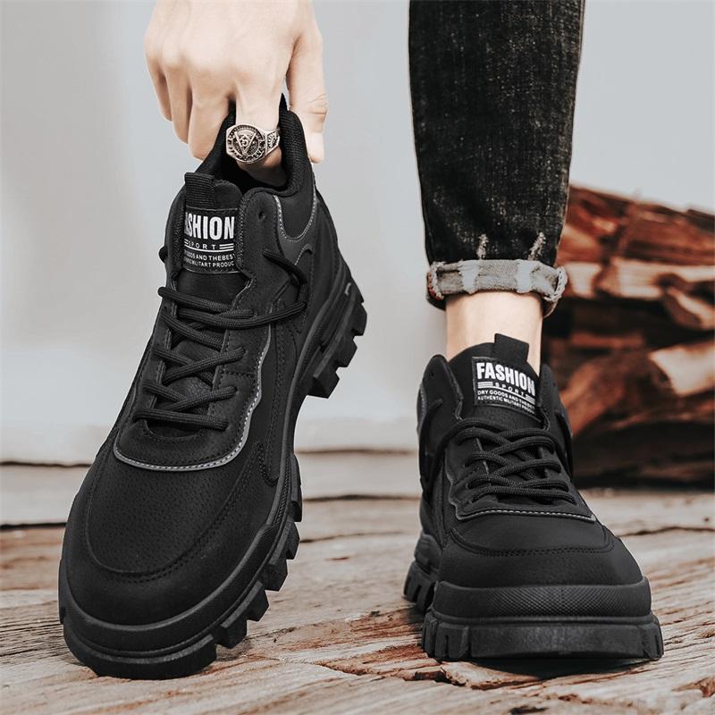 Męskie Szare Buty Sportowe Codzienne Buty Turystyczne Buty do Biegania Buty Skateboardowe dla Studentów Duży Rozmiar Wysokie