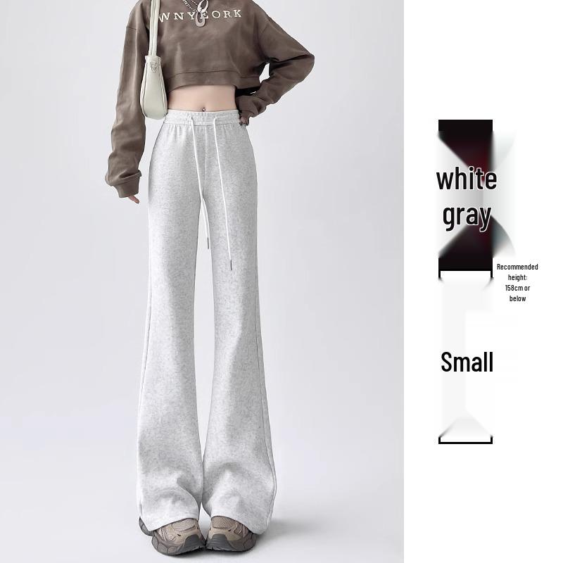 

145 Petite High-End Micro Flare Pants - High Waist, Drapey, Slimming, Sporty Casual for Spring & Autumn M (96-110 lbs)