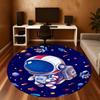 1PC Space Adventure Round Chair Mat Area Rug - Non-Slip, Floor Mat for Office, Bedroom, and Indoor Decor -Gift D1127210