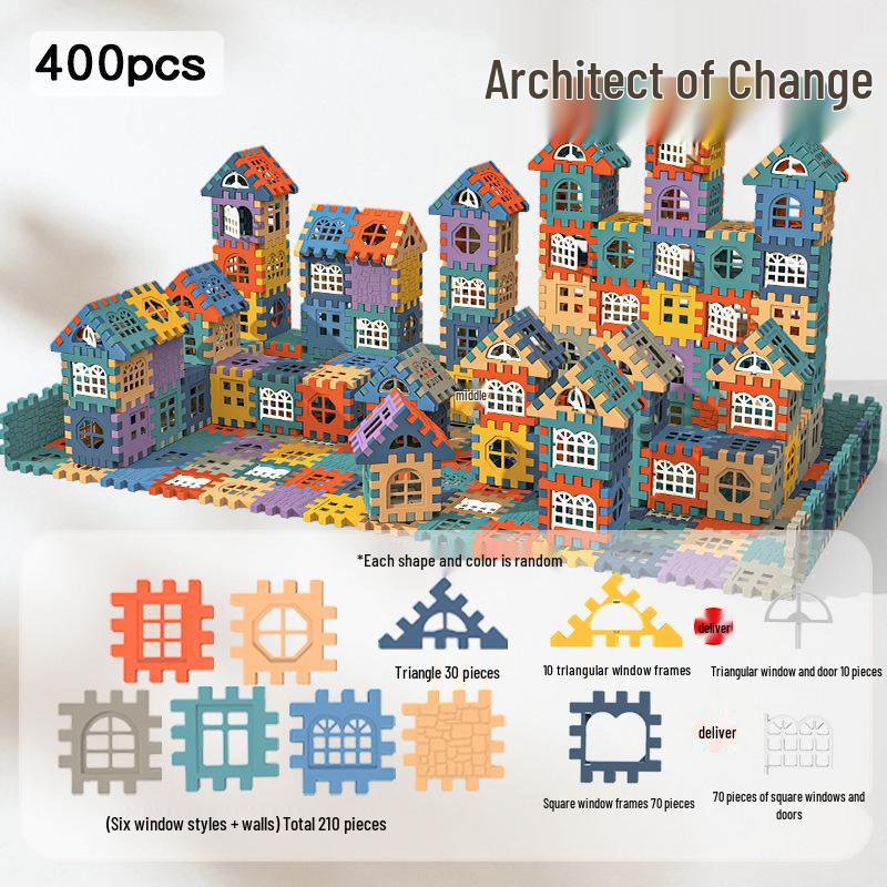 Large Particle Interlocking Building Blocks for Children - Pretend Play Construction Toy for Boys