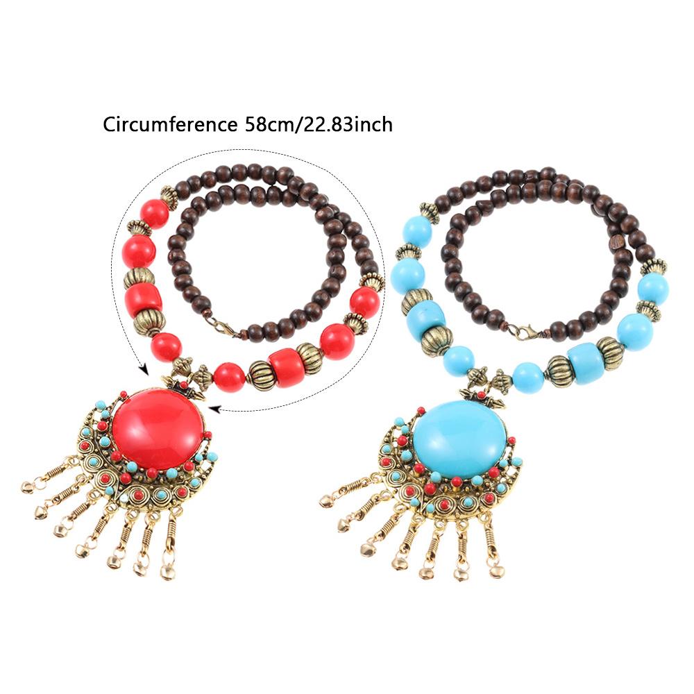 Alloy Bohemian Necklace Vintage Turquoise Long Necklace Fashion Bohemian Pendant Necklace  Girls