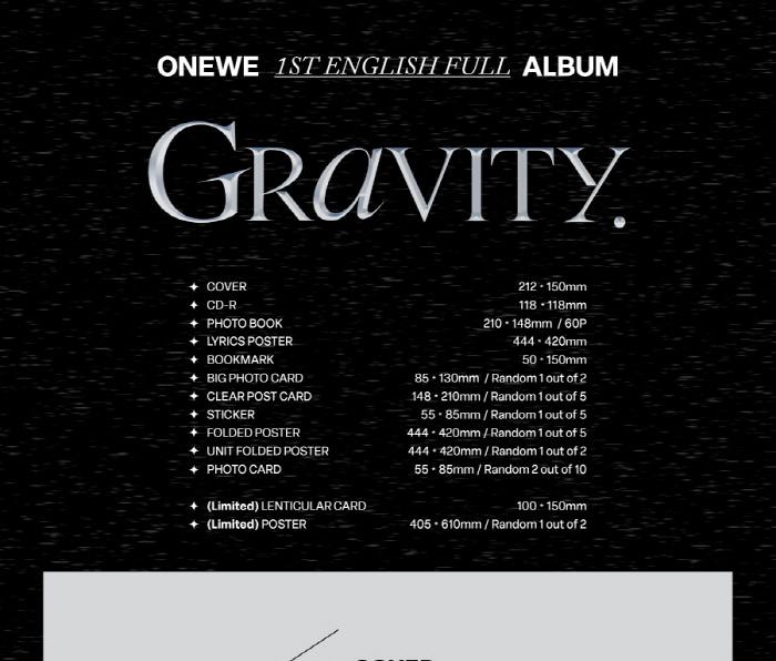 ONEWE [Gravity] 1st English Full Album