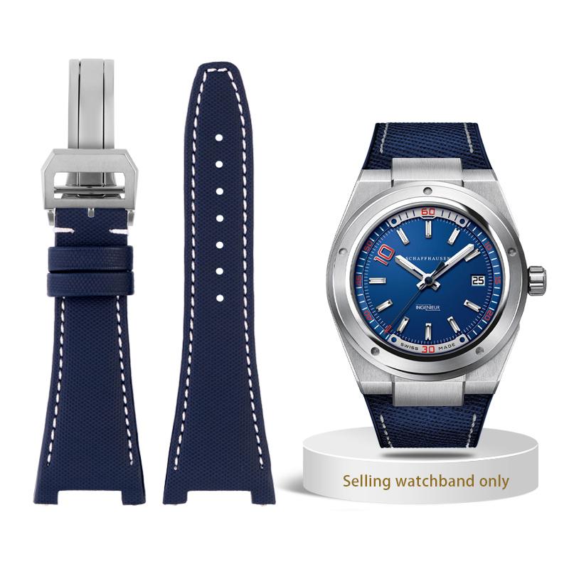 Curea de ceas de 28 mm pentru ceas IWC Engineer Curea cu crestătură Seria IW500501 IW378507 IW322703 Curea de ceas din piele naturală Nylon Brățară