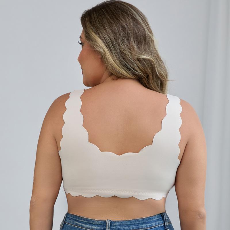 Europäische Größe Frontverschluss Spitzenunterwäsche Fixierte Cups Frontverschluss Weste Damen Übergröße Push-up-BH XL-4XL