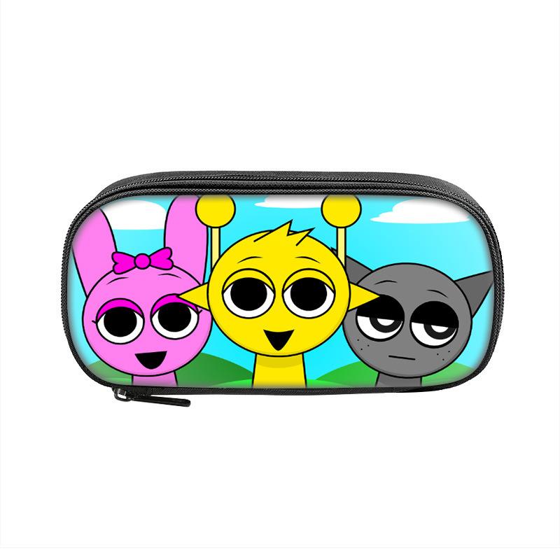Rhythm Box Printed Pencil Bag Sprunki Music Game Elementary And Secondary School Children'S Pencil Stationery Bag
