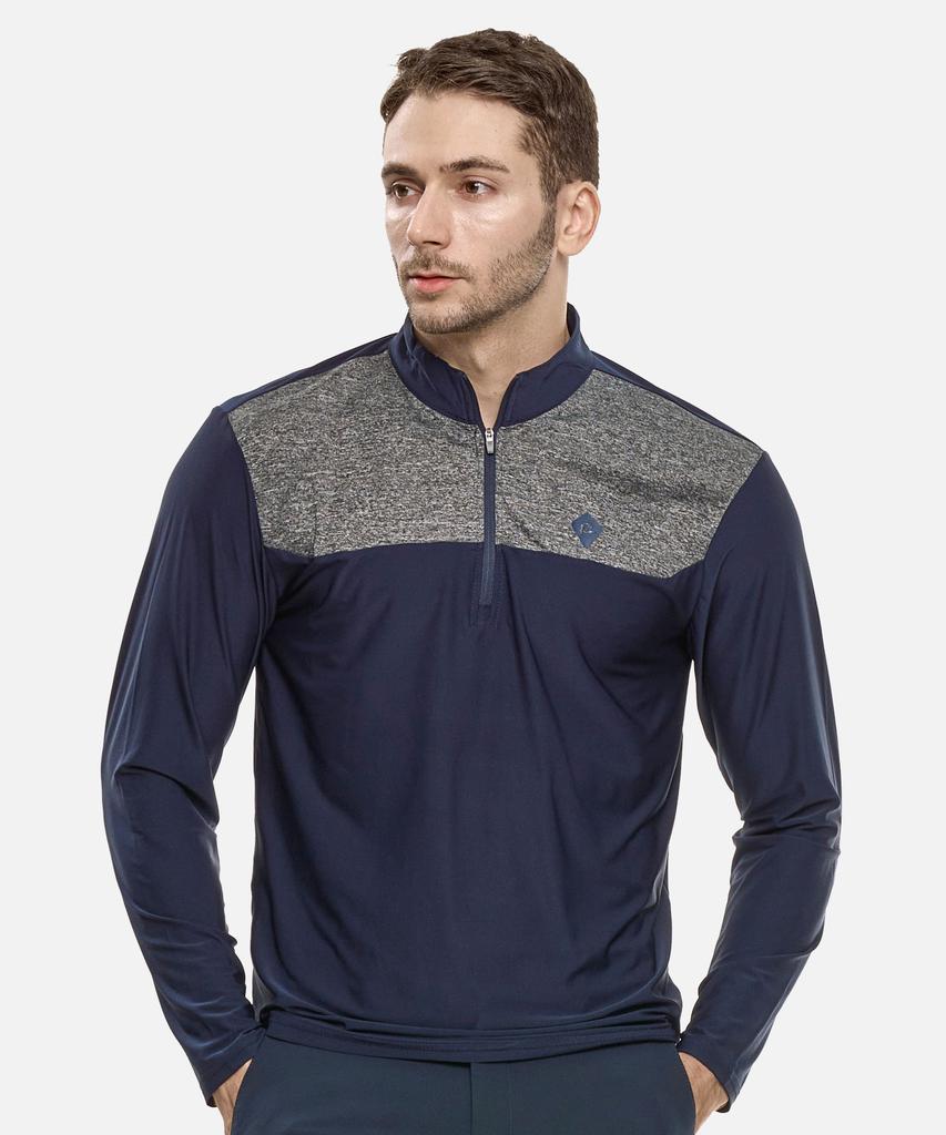 EXTRASPORTY [2Pack] No. 1 Men'S Long Sleeve Zip-Up T-Shirt 4 Colors (Type B)
