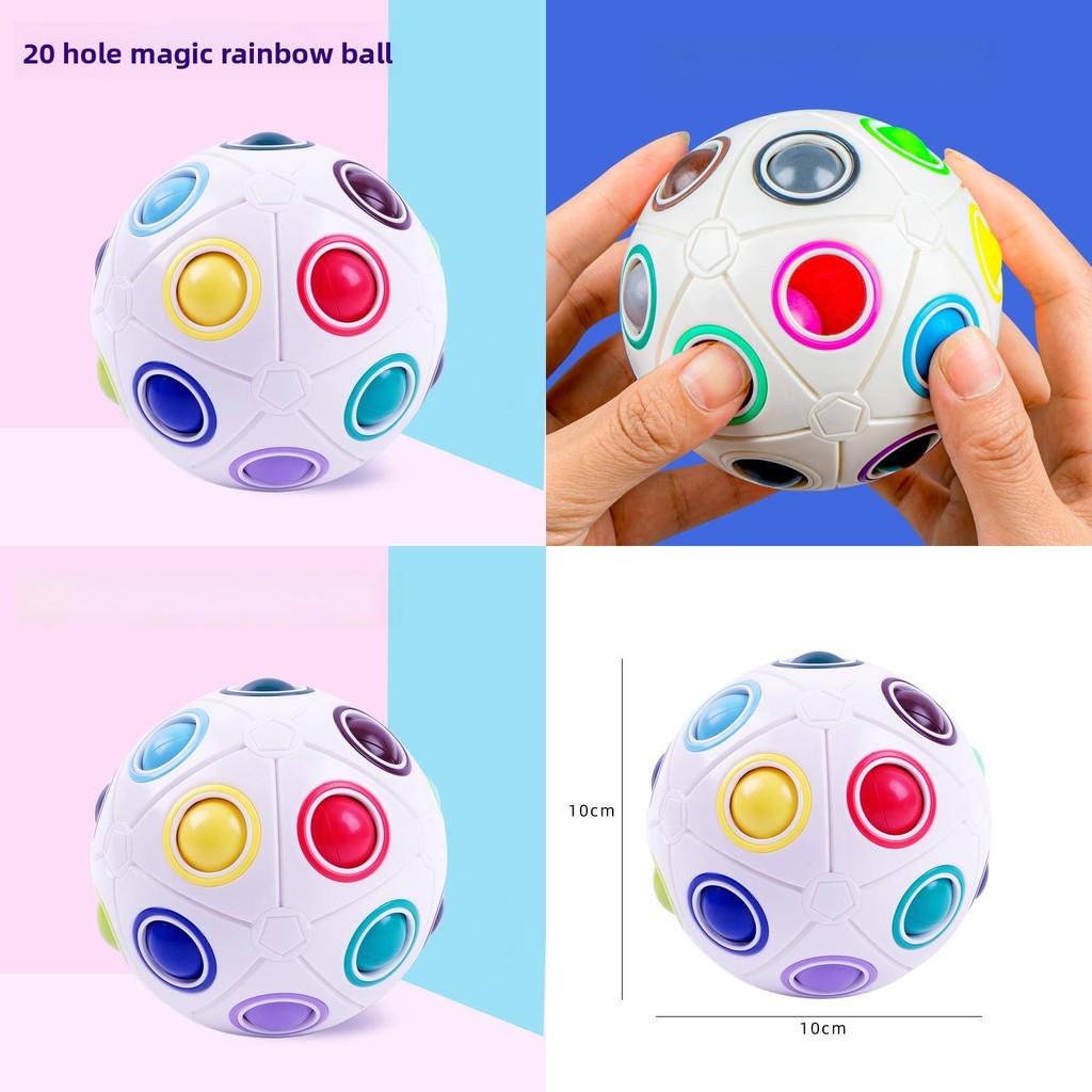 Rainbow Ball 20 Hole Puzzle Toy For Kids Brain Teasers Educational Gift