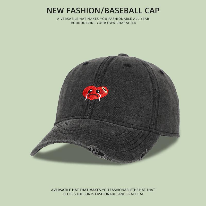 

Универсальная бейсболка с широкими полями, маленькая джинсовая бейсболка для детей, в стиле ретро, с потертостями, с защитой от солнца, для мужчин Adjustable