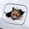 Cute Fox 3D Vinyl Car Sticker, Fun Insurance Bumper Sticker for Cars, Trucks, Motorcycles, Walls, Windows, PVC Material