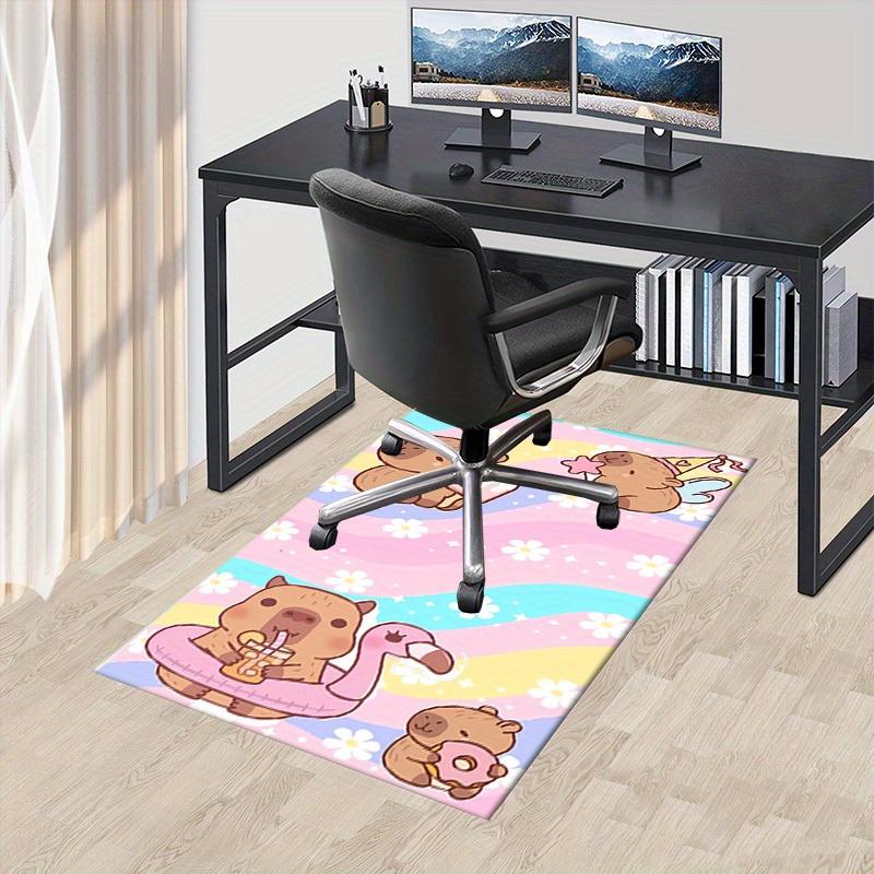Capybara Playful Summer Office Carpet Soft Polyester Entrance Carpet Washable Non slip Machine Washa