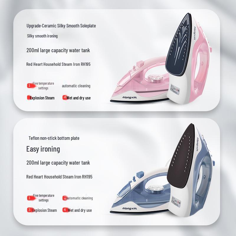 Red Heart RH195 Handheld Mini Steam Iron for Clothes