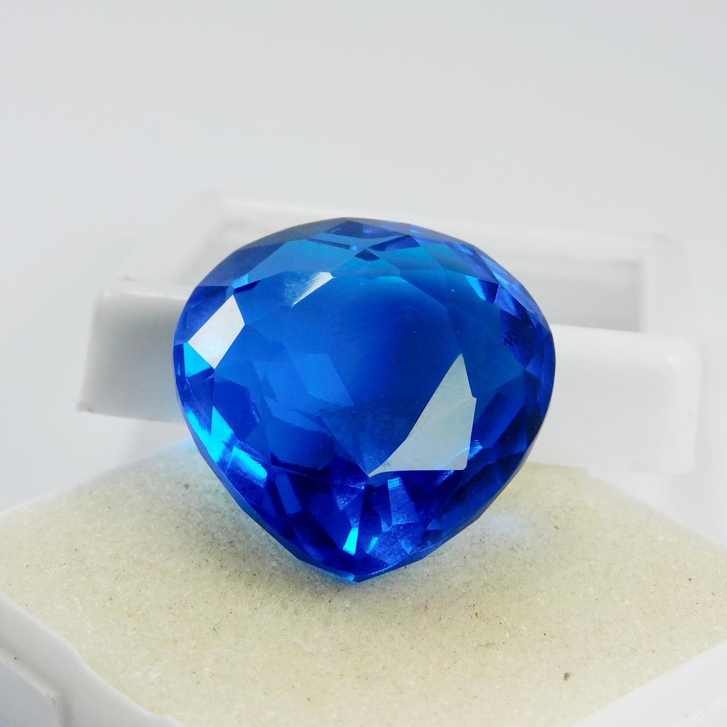 Blue Tanzanite Pear Cut Lab Created 54.10 Ct CERTIFIED Huge Size Gemstone m-1070-k