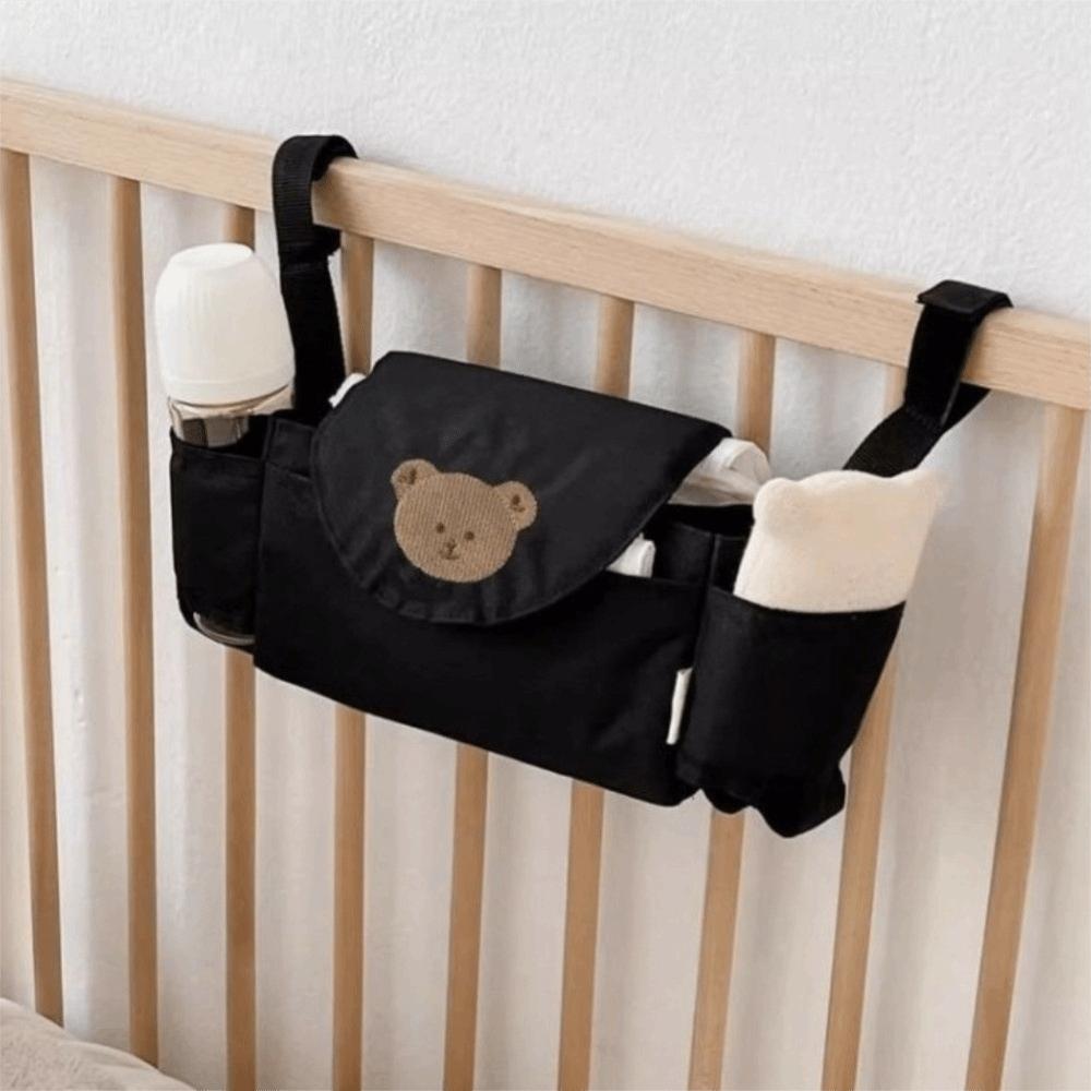 Cloth Stroller Hanging Bag Bear Baby Stroller Bag Fashion Stroller Organizer Bag Outdoor