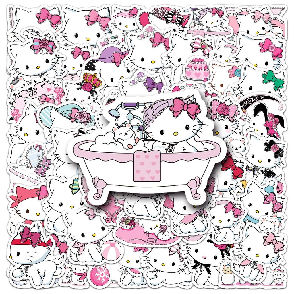 50 Qiao Mi Sanrio Charmmy Cat Waterproof Decorative Phone Stickers