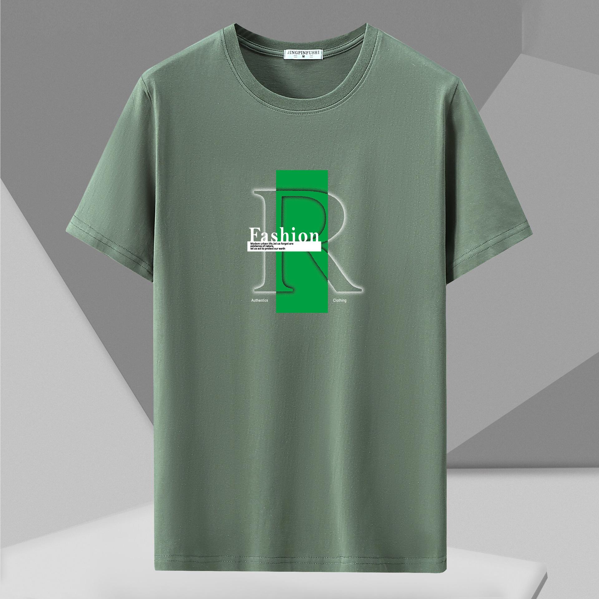 

Футболки из хлопка Мужская футболка с коротким рукавом Корейская модная брендовая футболка с круглым вырезом и коротким рукавом Футболка с верхом XXXL