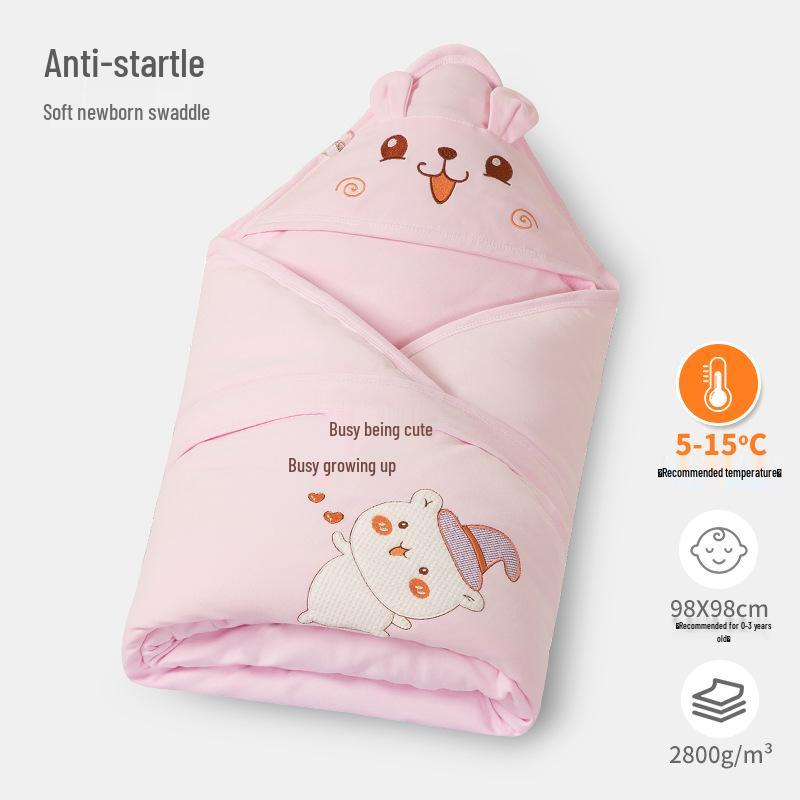 Thickened Cotton Swaddle Blanket for Newborns - Cozy Outdoor & Delivery Room Use
