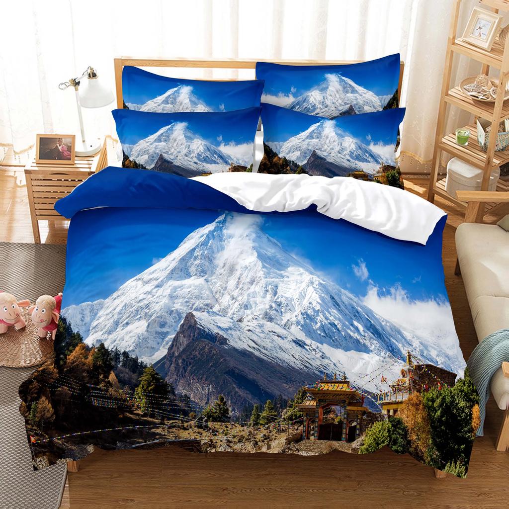 Comforter 3D Scenic Linen Woods Scene Forest Beautiful Natural Scenery Theme For Bedroom Decoration For Women Children Gifts