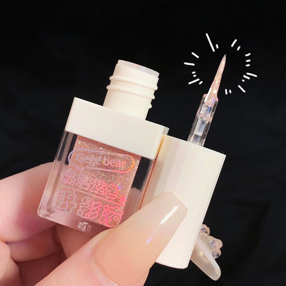 Peach Pink Gold Liquid Eyeshadow Metallic Diamond Eye Liner Pen Eye Shadow Palette Highlight Shimmer Pigmented Brighten Cosmetic