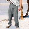 Herren Hose Kordelzug Elastischer Bund Gerades Bein Locker Einfarbig Taschen Schweißabsorption Alltagskleidung Lässige Sporthose Lang