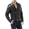 2026 European-American Men's PU Leather Motorcycle Jacket - Spring/Autumn
