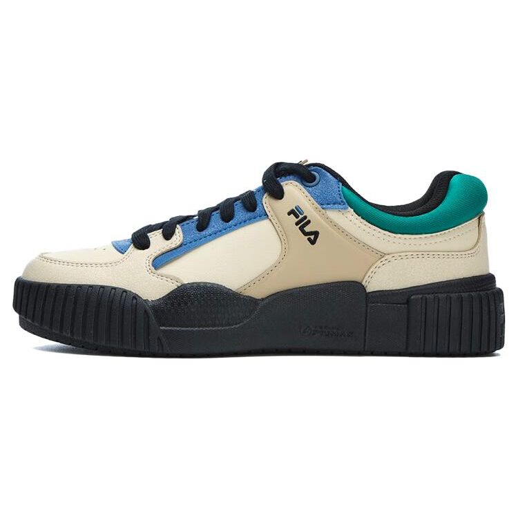 FILA Blocks Fabric Synthetic Leather Low Top Sneakers Women sneakers Light-Blue Green F12W312209FAD