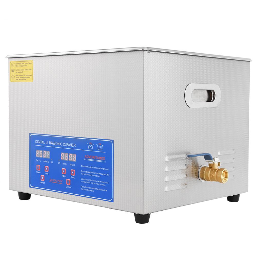 15L Digital Stainless Ultrasonic Cleaner Bath Heater Tank Timer Heat High power