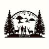 Unique Custom Made Metal Wall Art Elk Trees Design Indoor Outdoor Gift Housewarming