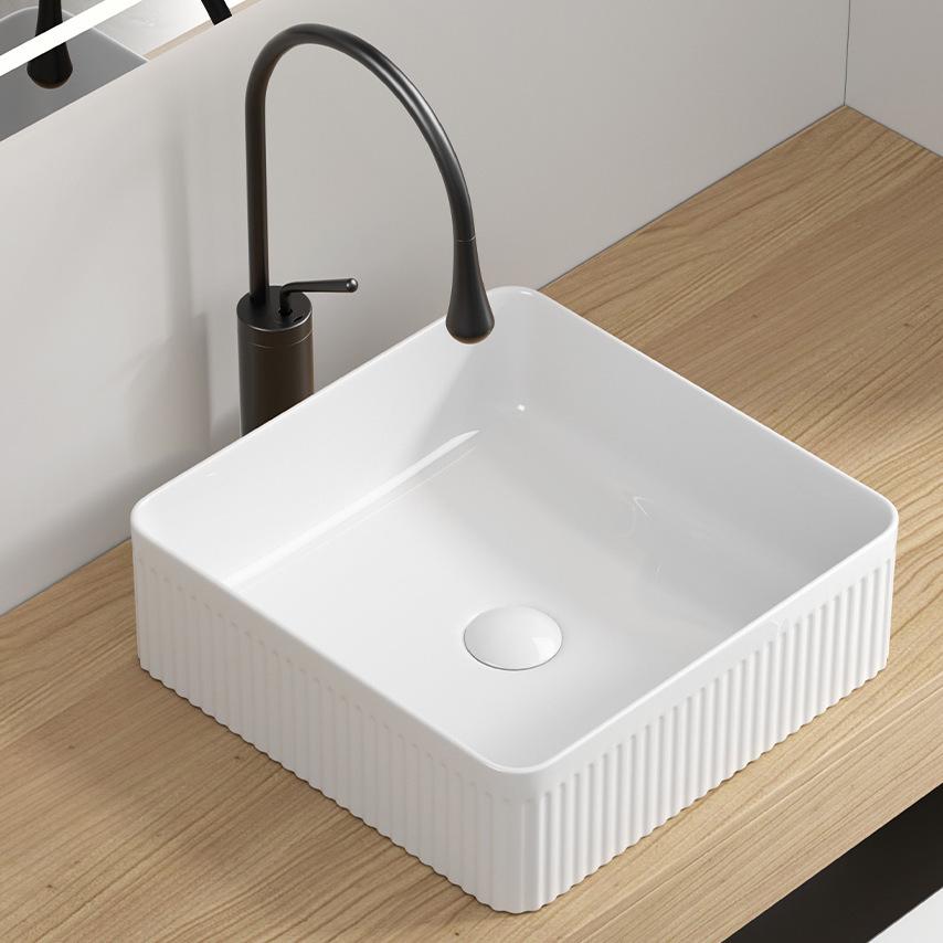

Ceramic Bathroom Countertop Basin for Home, Hotel, or Custom Projects