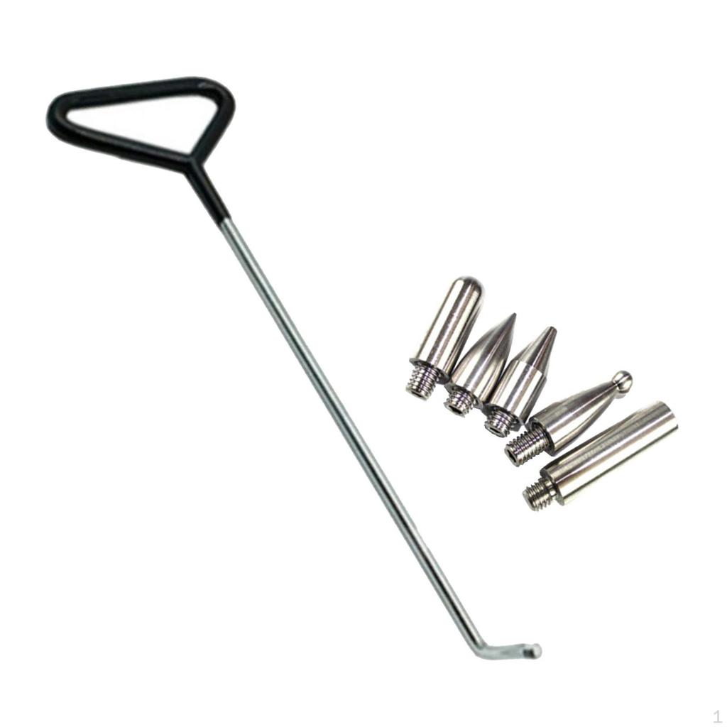 6Pcs Repair Rod Set Push Hooks Hail Damage Remover for Car Body