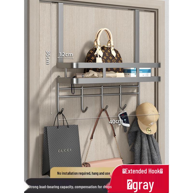 Adhesive No-Drill Door Hook Rack for Clothes