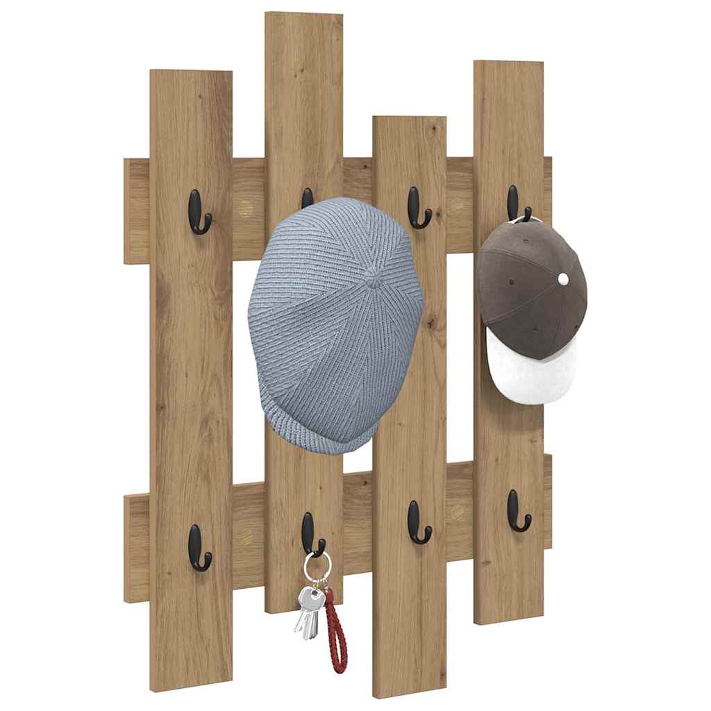 Wall Mounted Nightstand Artisan Oak 60 x 3 x 82 cm